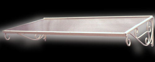 Alero recto de policarbonato